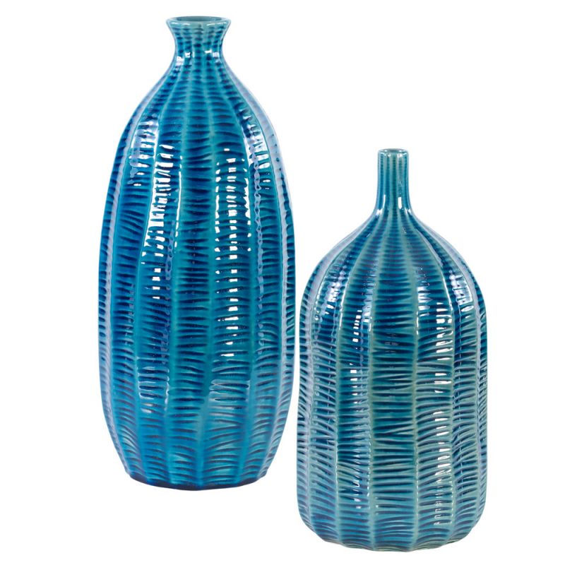 Uttermost - Bixby Blue Vases (Set of 2) - 17719