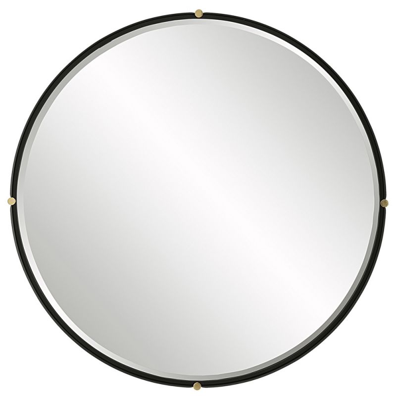 Uttermost - Bonded Round Black Mirror - 09939