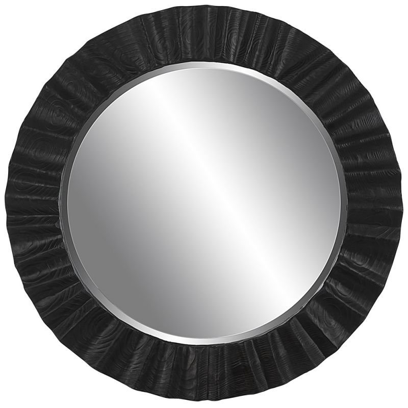 Uttermost - Caribou Dark Espresso Round Mirror - 09798