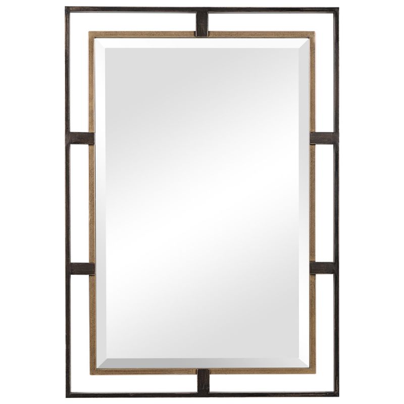 Uttermost - Carrizo Gold & Bronze Rectangle Mirror - 09711