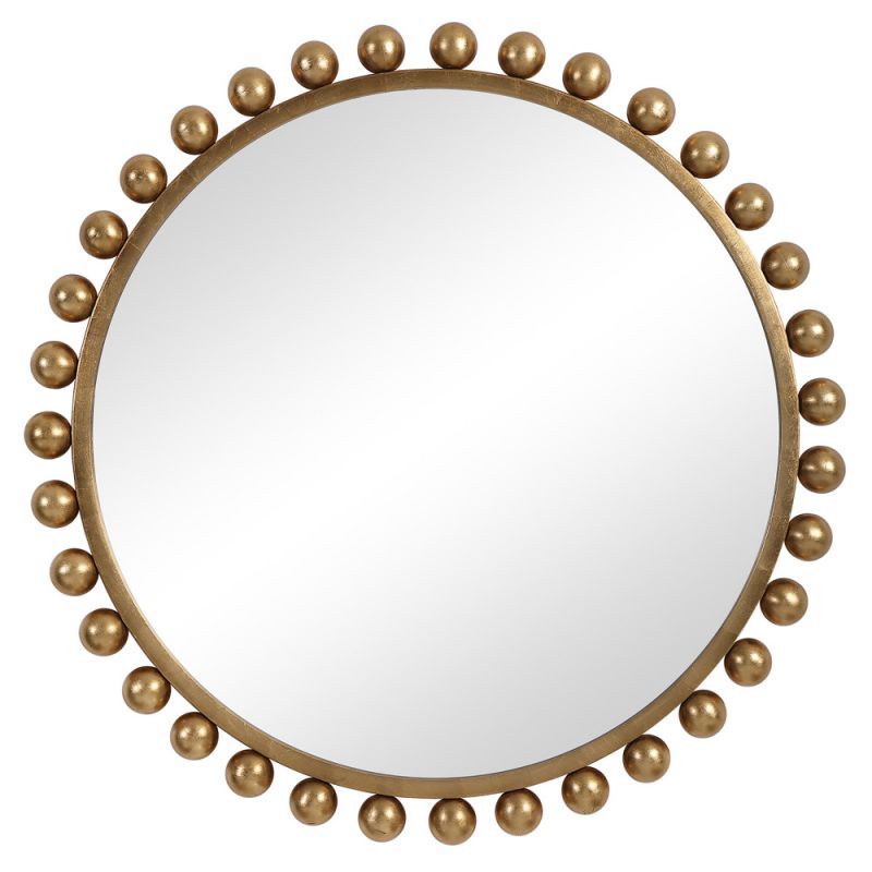 Uttermost - Cyra Gold Round Mirror - 09695