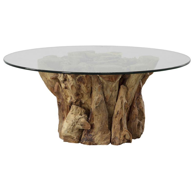 Uttermost - Driftwood Glass Top Large Coffee Table - 22876