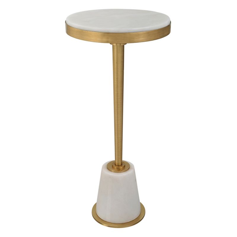 Uttermost - Edifice White Marble Drink Table - 25177