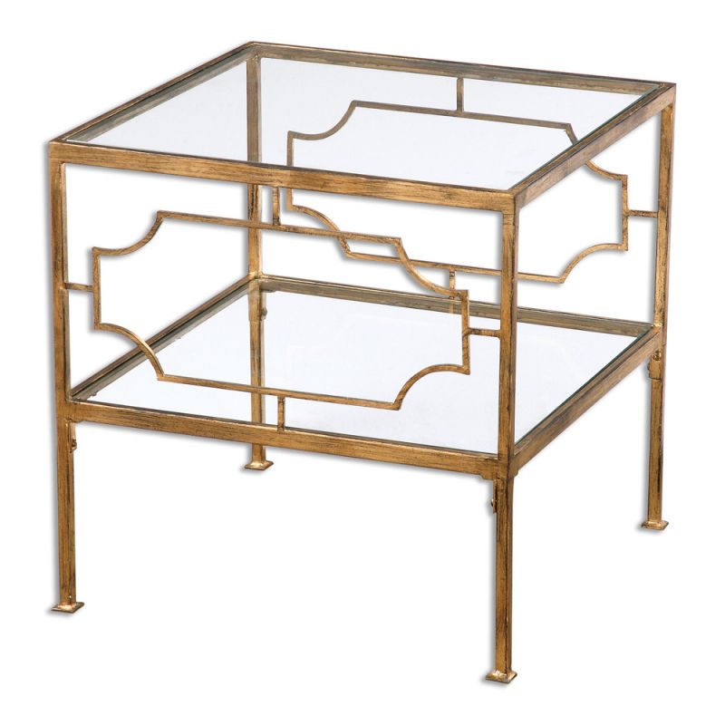 Uttermost - Genell Gold Cube Table - 24477