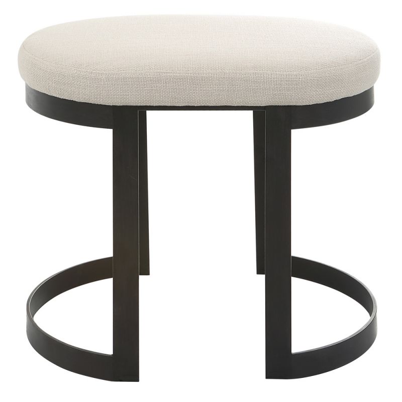 Uttermost - Infinity Black Accent Stool - 23697