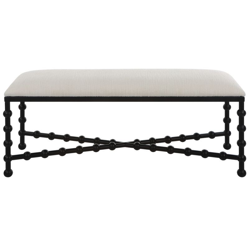 Uttermost - Iron Drops Cushioned Bench - 23756