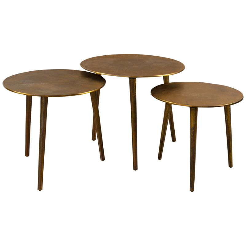 Uttermost - Kasai Gold Coffee Tables (Set of 3) - 25148