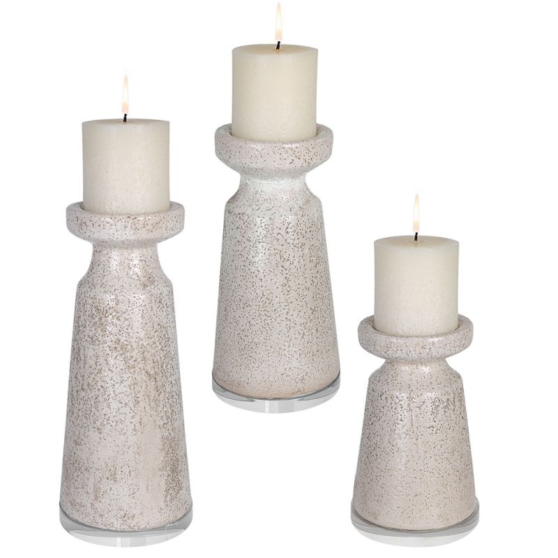 Uttermost - Kyan Ceramic Candleholders (Set of 3) - 17966