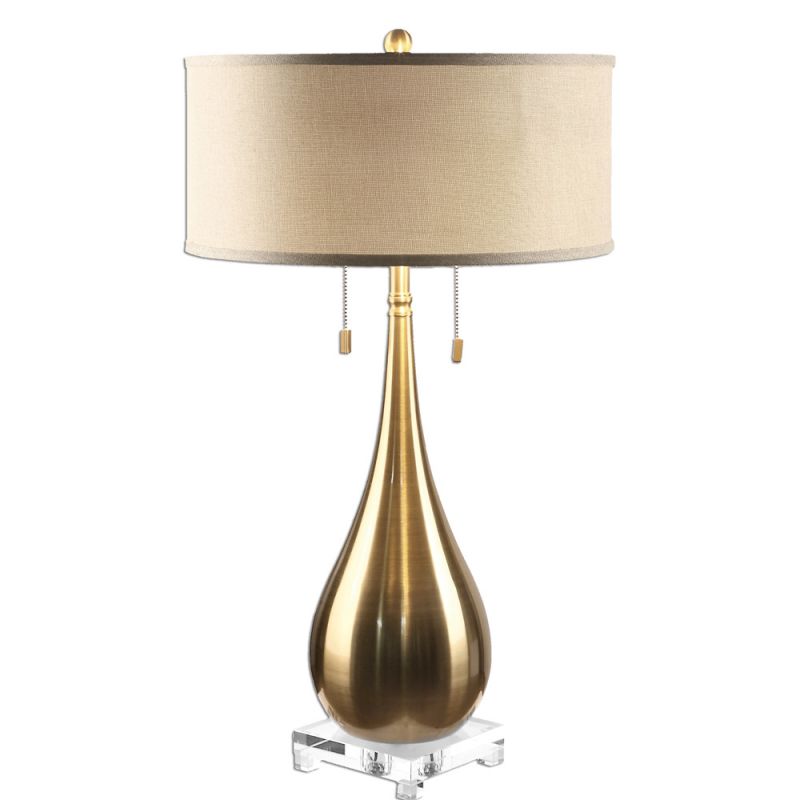 Uttermost - Lagrima Brushed Brass Lamp - 27048-1