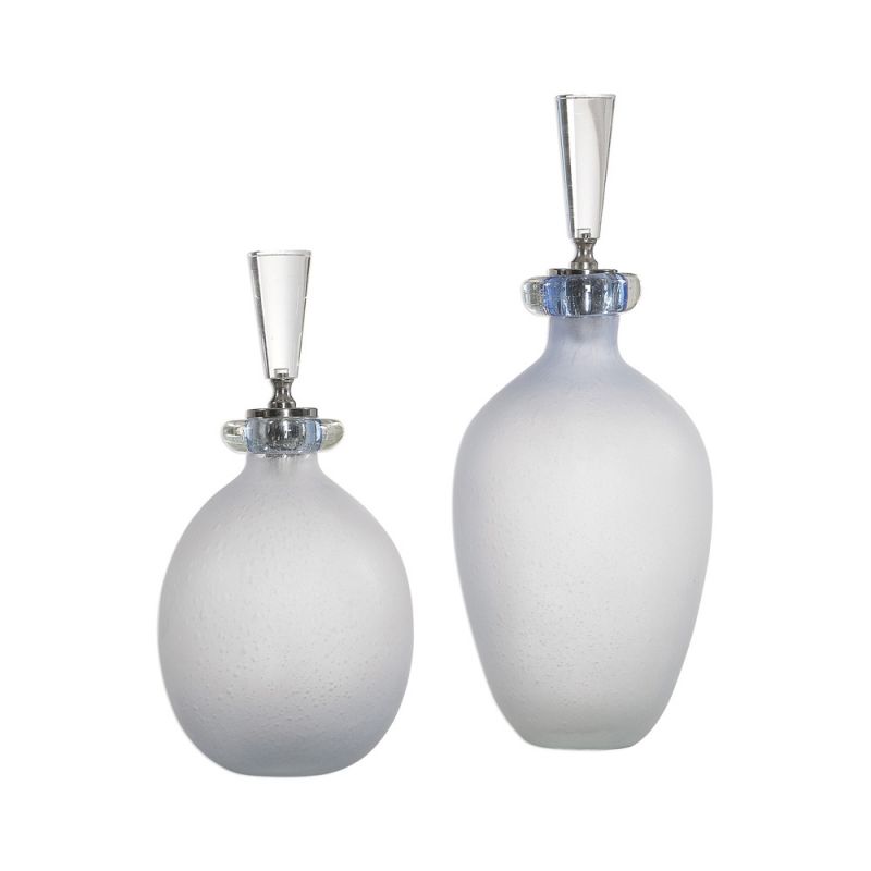 Uttermost - Leah Bubble Glass Containers (Set of 2) - 18621