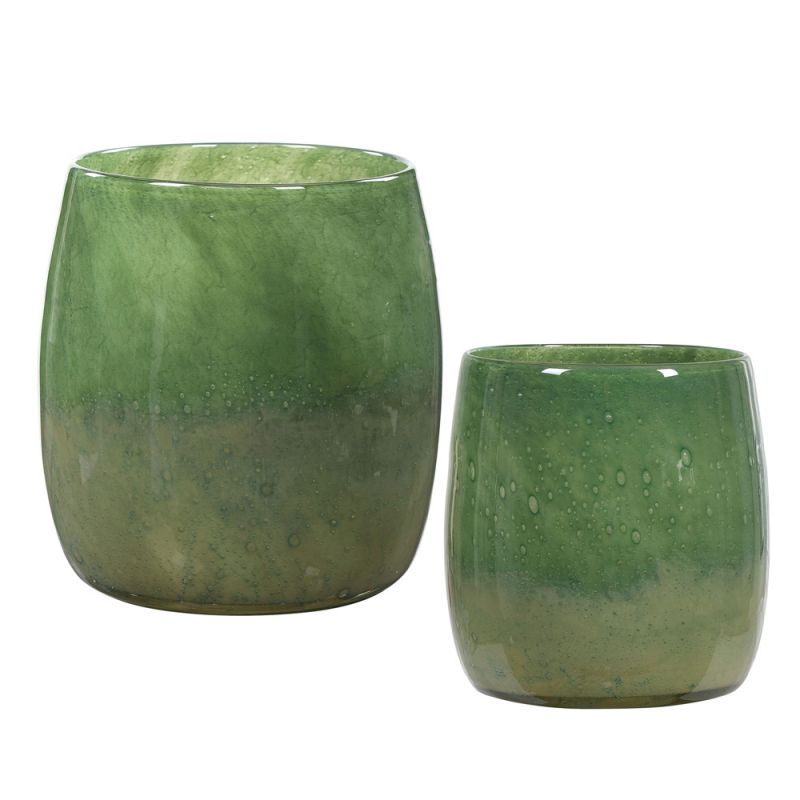 Uttermost - Matcha Green Glass Vases (Set of 2) - 17845