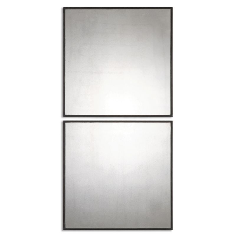Uttermost - Matty Antiqued Square Mirrors (Set of 2) - 13932
