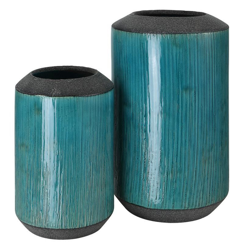 Uttermost - Maui Aqua Blue Vases (Set of 2) - 18064