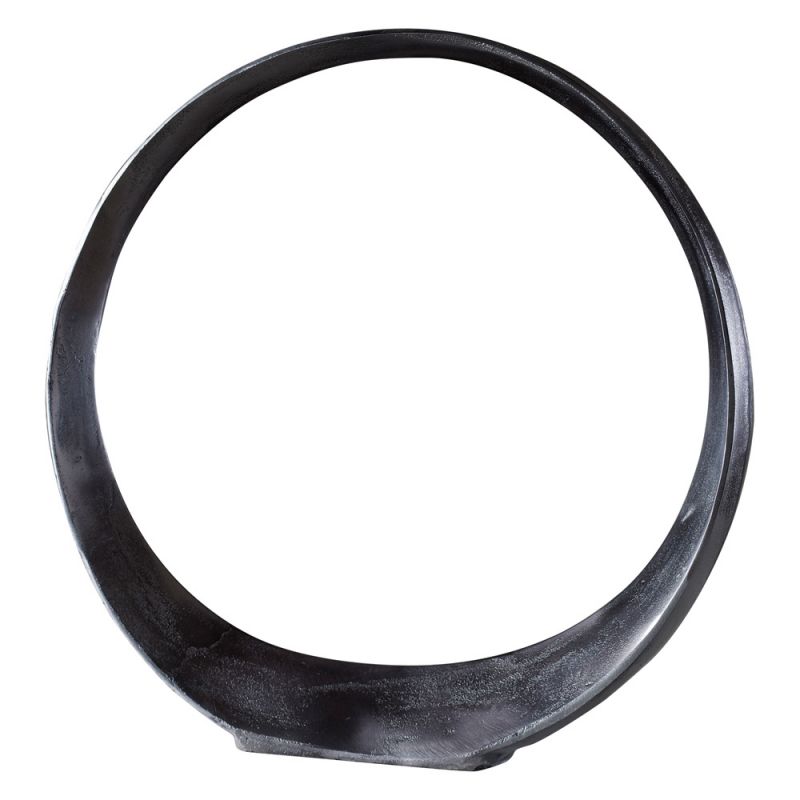 Uttermost - Orbits Black Nickel Large Ring Sculpture - 17980