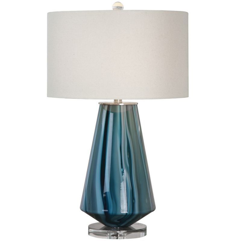 Uttermost - Pescara Teal-Gray Glass Lamp - 27225-1