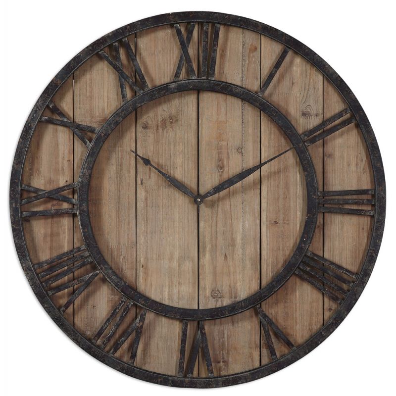 Uttermost - Powell Wooden Wall Clock - 06344