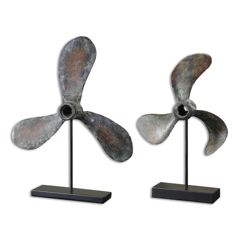 Uttermost - Propellers Rust Sculptures (Set of 2) - 19947