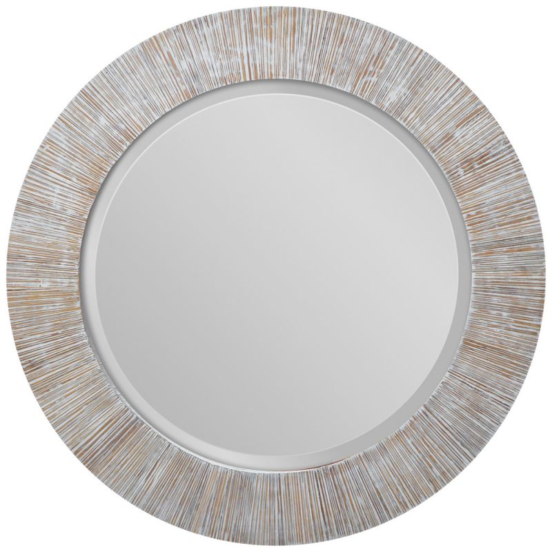 Uttermost - Repose Whitewash Round Mirror - 09785