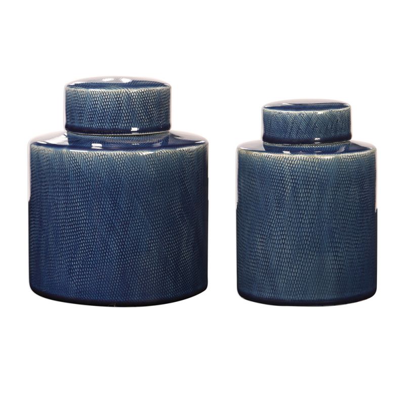 Uttermost - Saniya Blue Containers (Set of 2) - 18989