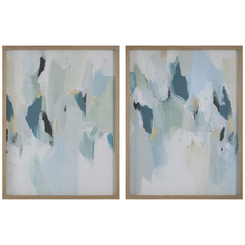 Uttermost - Seabreeze Abstract Framed Canvas Prints Set/2 - 32282