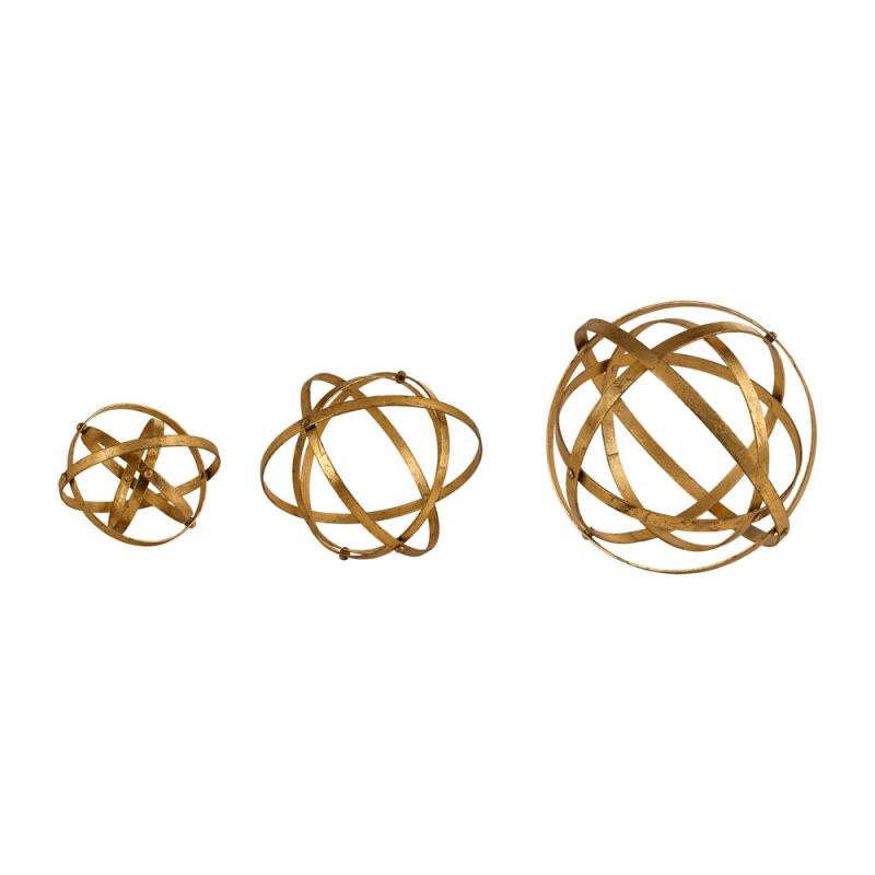 Uttermost - Stetson Gold Spheres (Set of 3) - 20066