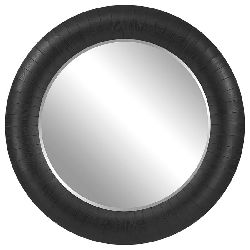 Uttermost - Stockade Dark Round Mirror - 09855