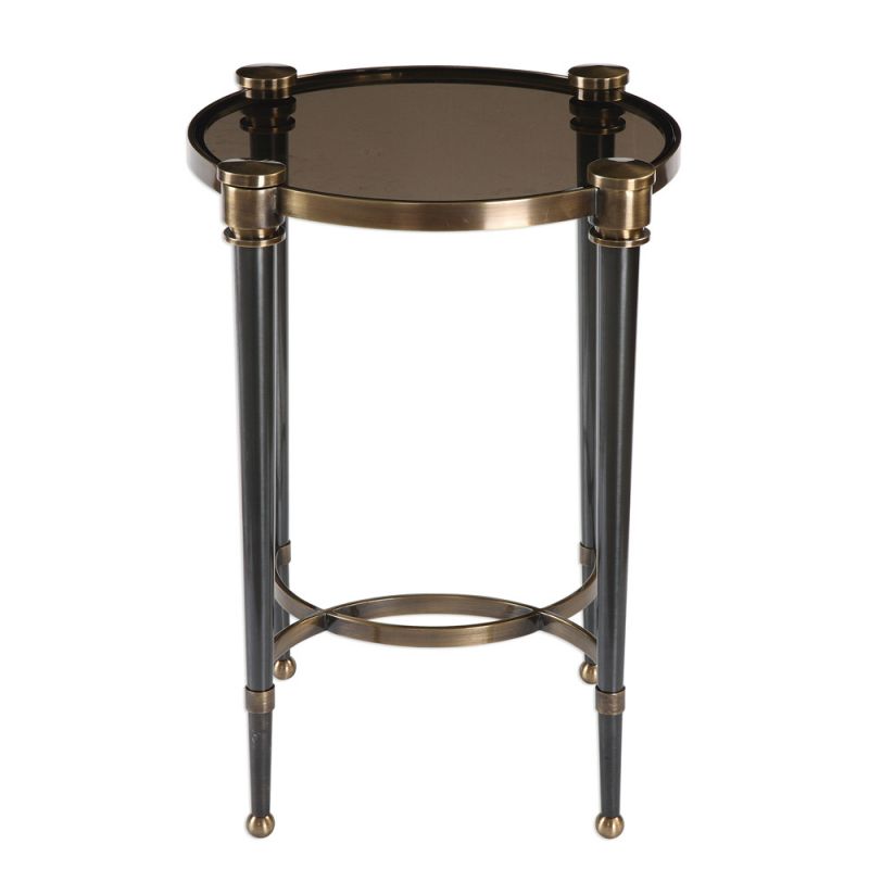 Uttermost - Thora Brushed Black Accent Table - 24731