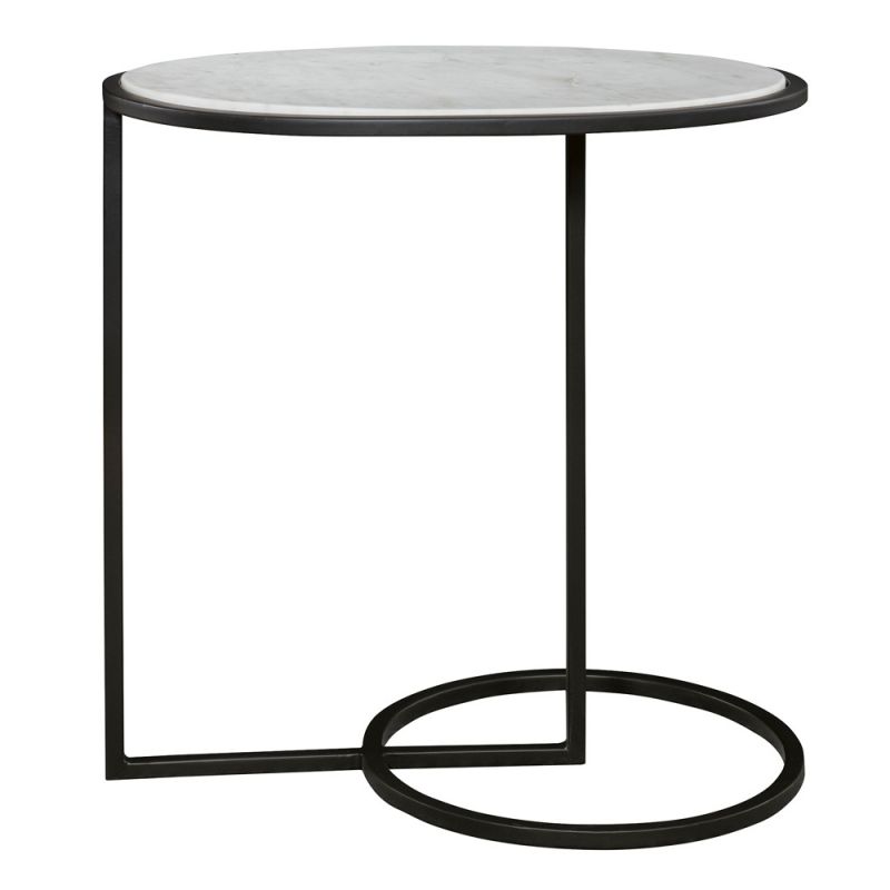 Uttermost - Twofold White Marble Accent Table - 25749