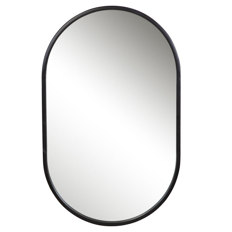 Uttermost - Varina Minimalist Black Oval Mirror - 09735
