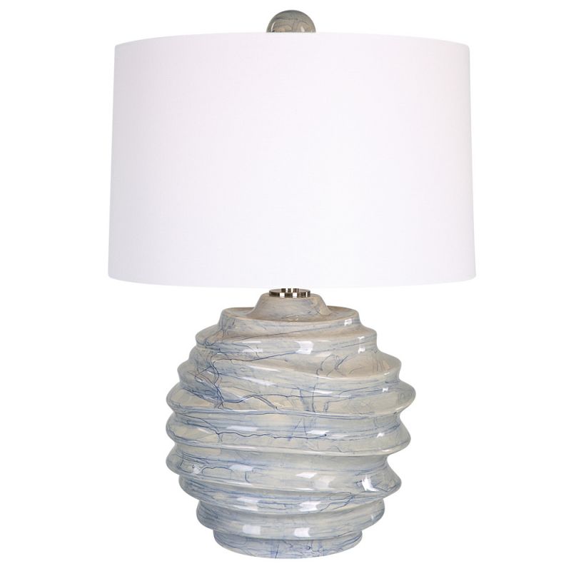 Uttermost - Waves Blue & White Accent Lamp - 30194-1