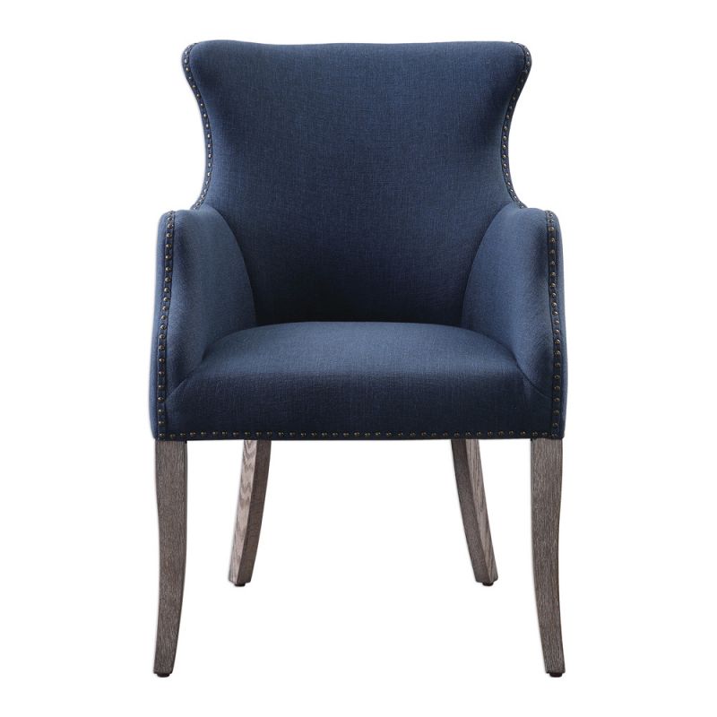 Uttermost - Yareena Blue Wing Chair - 23499