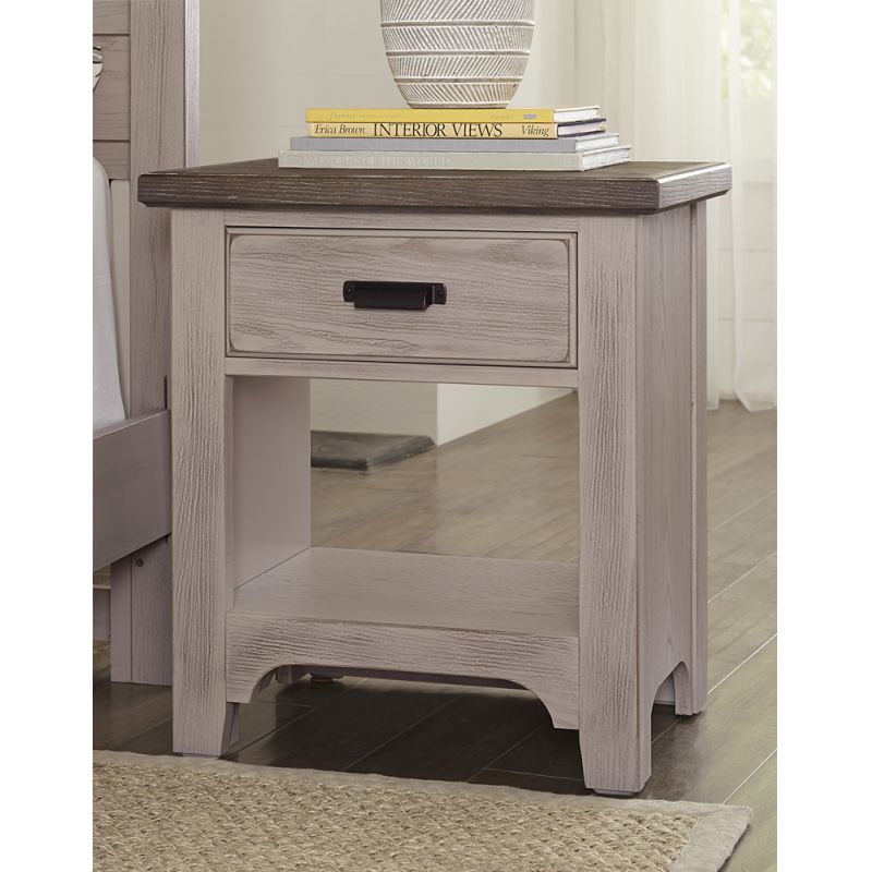 Vaughan Bassett - Bungalow Night Stand with 1 Drawers in Dover Grey/Folkstone - 741-226