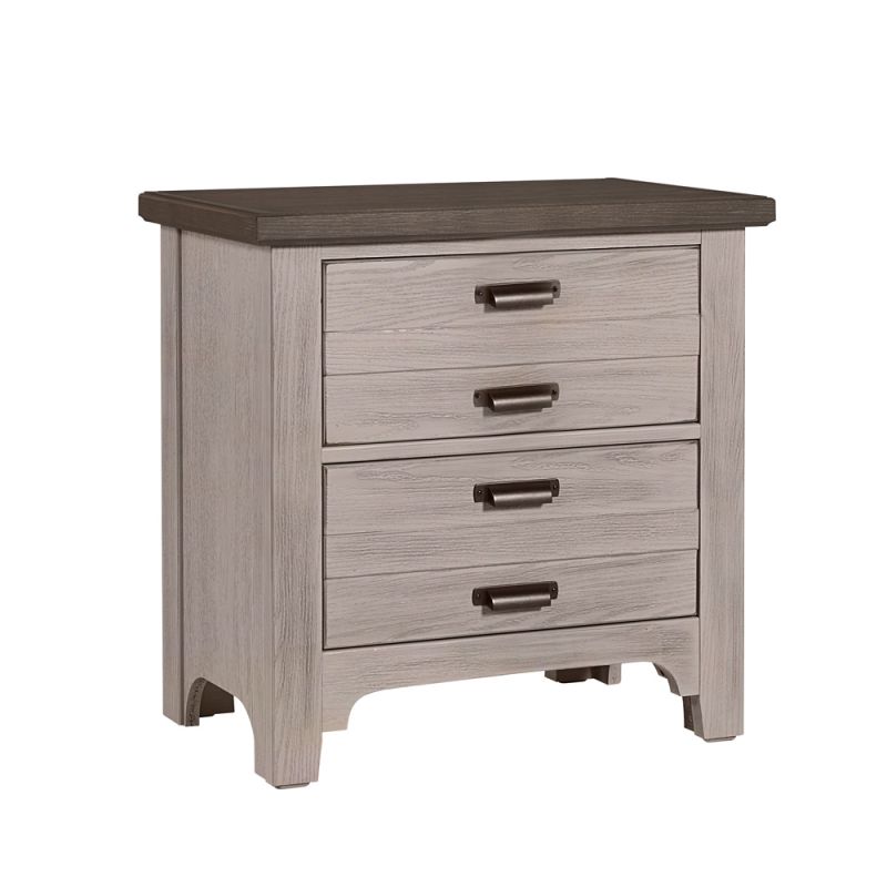 Vaughan Bassett - Bungalow Night Stand with 2 Drawers in Dover Grey/Folkstone - 741-227