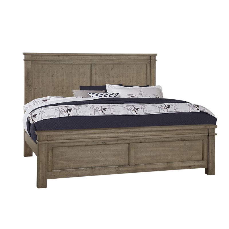 Vaughan Bassett - Cool Rustic King Mansion Bed in Stone Grey - 172-661-166-933-MS2