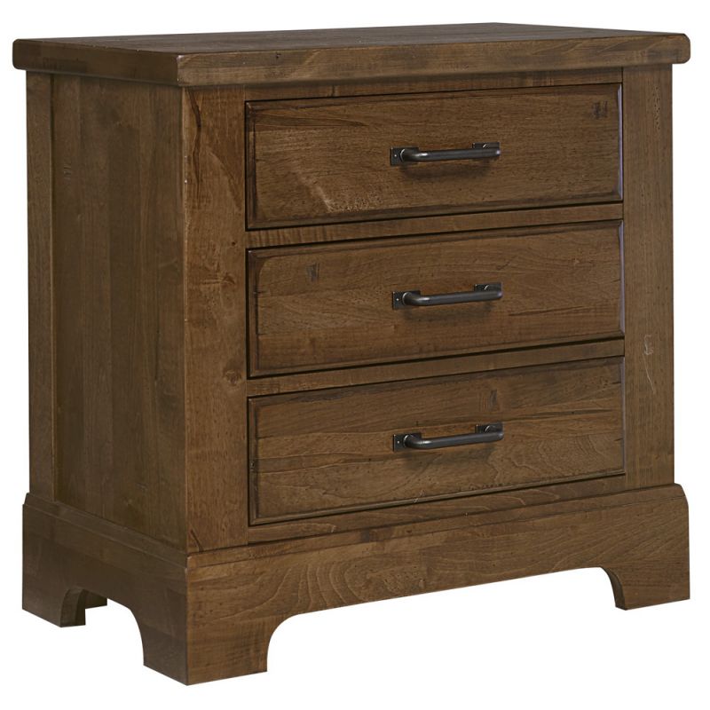 Vaughan Bassett - Cool Rustic Night Stand with 3 Drawers in Amber - 174-227
