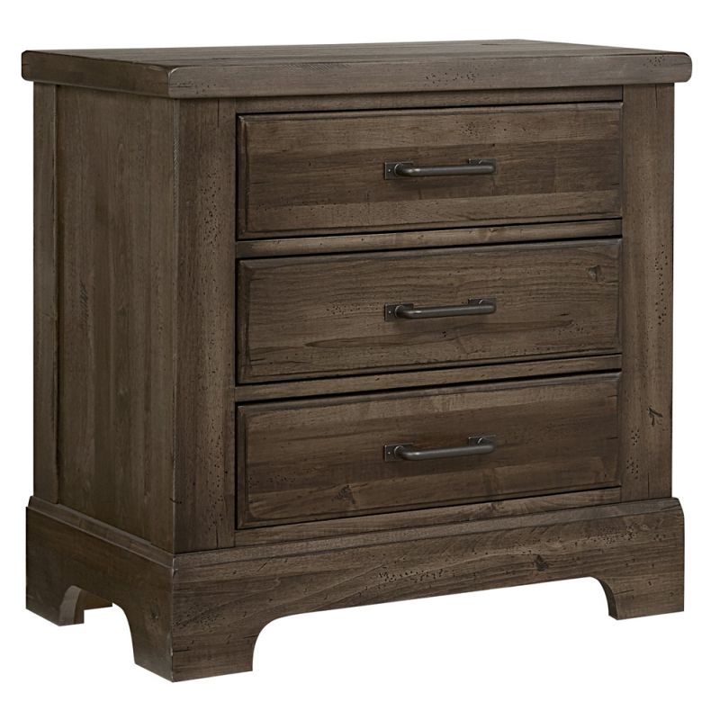 Vaughan Bassett - Cool Rustic Night Stand with 3 Drawers in Mink - 170-227