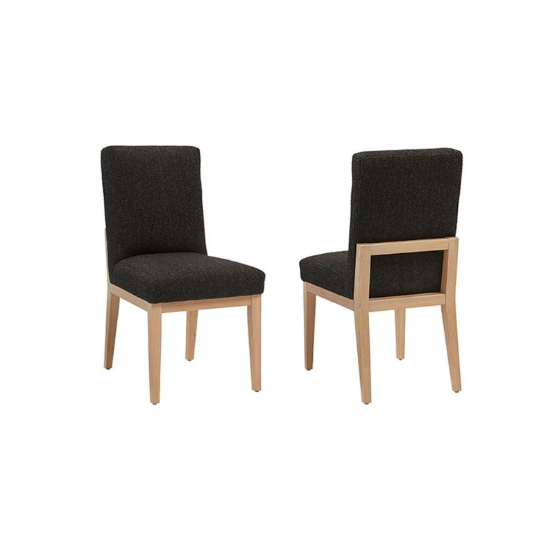 Vaughan Bassett - Crafted Cherry - Artisan and Post Uph Side Chair in Black Fabric (Set of 2) - 154-030E