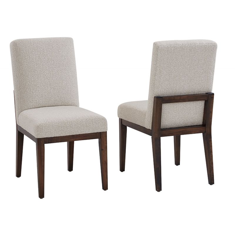 Vaughan Bassett - Crafted Cherry - Artisan and Post Uph Side Chair in Oatmeal Fabric (Set of 2) - 150-030B