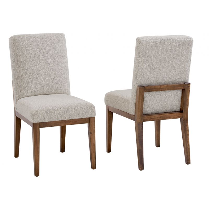 Vaughan Bassett - Crafted Cherry - Artisan and Post Uph Side Chair in Oatmeal Fabric (Set of 2) - 151-030B