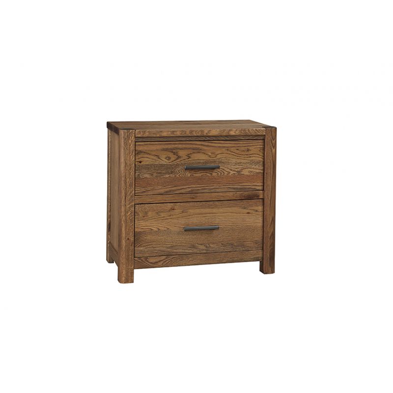 Vaughan Bassett - Crafted Oak - LMCo Home Nightstand With 2 Drawers - 790-227