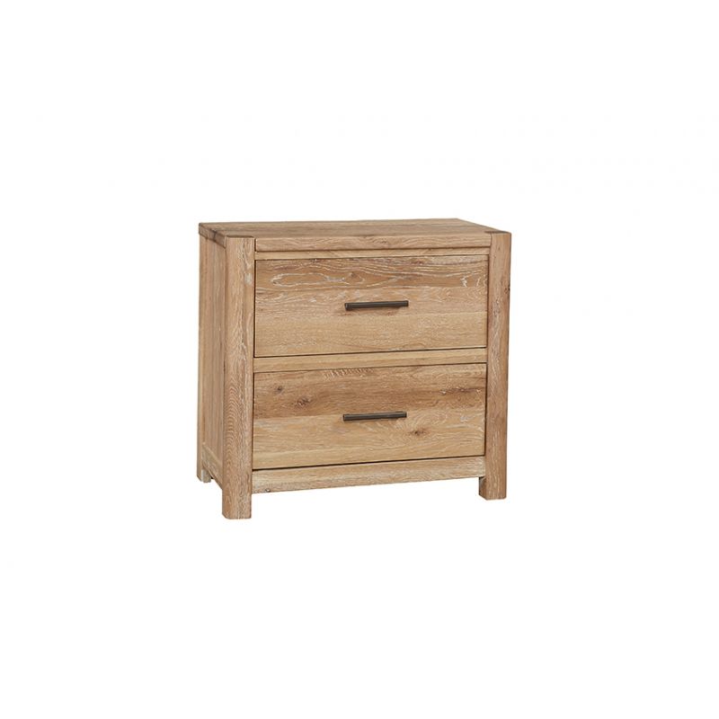 Vaughan Bassett - Crafted Oak - LMCo Home Nightstand With 2 Drawers - 795-227