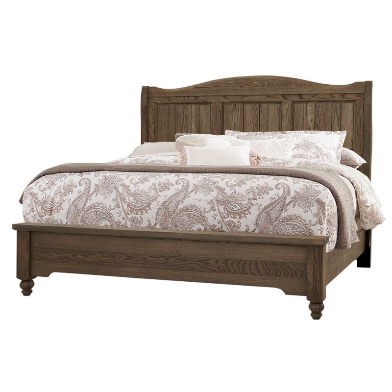 Vaughan Bassett - Heritage California King Sleigh Bed in Cobblestone Oak - 112-663-166-744-MS2