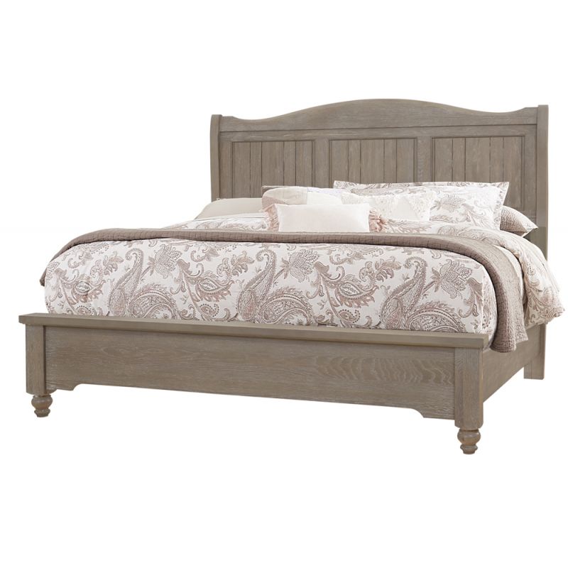 Vaughan Bassett - Heritage California King Sleigh Bed in Greystone - 114-663-166-744-MS2