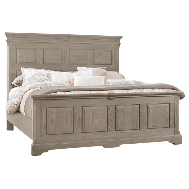 Vaughan Bassett - Heritage King Mansion Bed in Greystone - 114-669-966-733-MS2