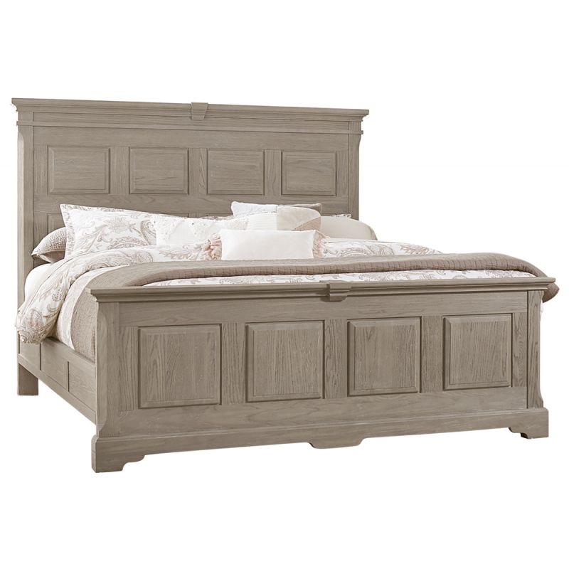 Vaughan Bassett - Heritage King Mansion Bed With Decorative Rails in Greystone - 114-669-966-833-MS2