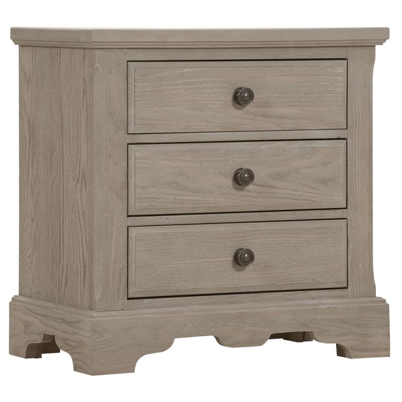 Vaughan Bassett - Heritage Night Stand with 3 Drawers in Greystone - 114-227