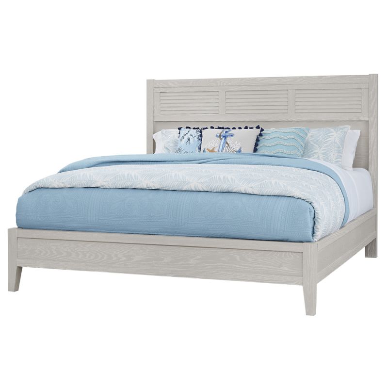 Vaughan Bassett - Passageways King Louvered Bed With Low Profile Footboard in Oyster Grey - 144-667-766-833-MS2