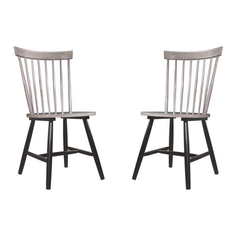 Wallace & Bay - Acevedo Dining Chair with A Curved Slat Back, - (Set of 2) - WBD8016