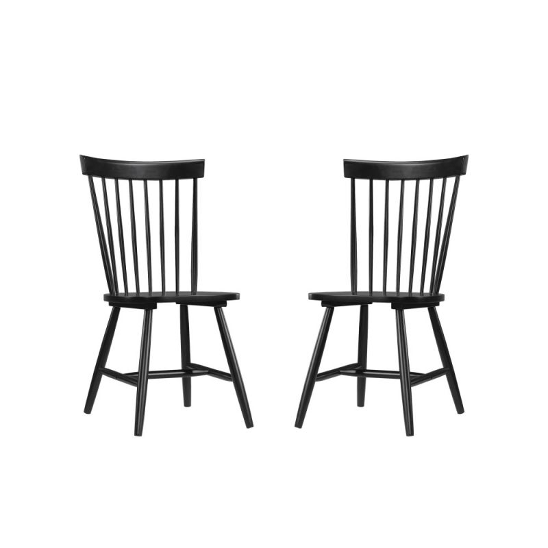 Wallace & Bay - Acevedo Dining Chair with A Curved Slat Back, - (Set of 2) - WBD9581