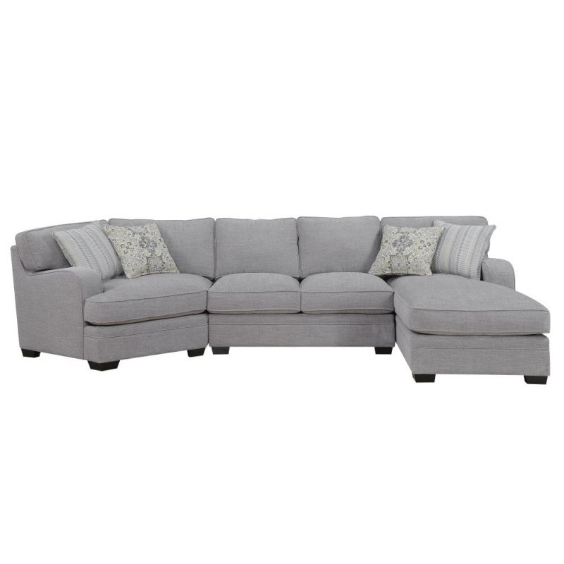 Wallace & Bay - Becker Sectional with Track Arms, Welt Seaming, And Block Feet - WBU1548
